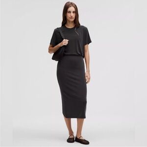 Lululemon Athletica Gray Drapey Softstream Skirt